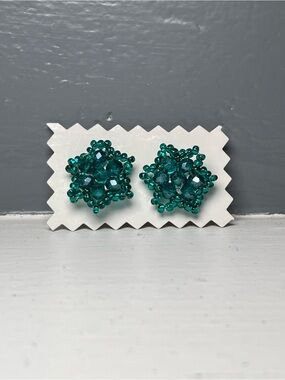 Huichol Beaded Star Stud Earrings